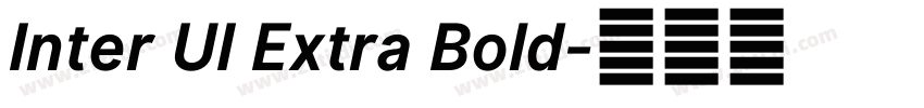 Inter UI Extra Bold字体转换